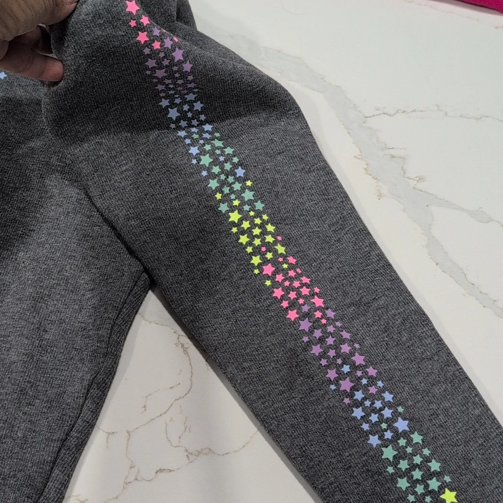 GAP SET Kids Pink Top and Gray Leggings Set